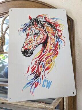 Custom CW Western Horse Head Metal Wall Art - Only Available Through Us!